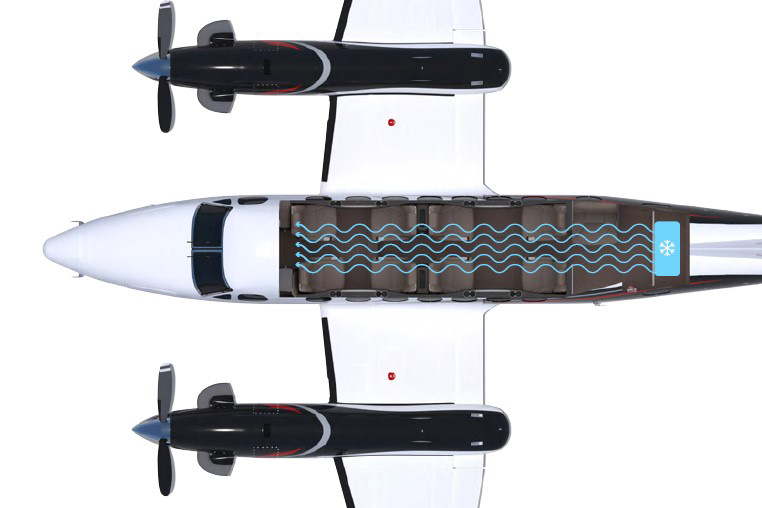 R-134a vapor cycle cooling system.