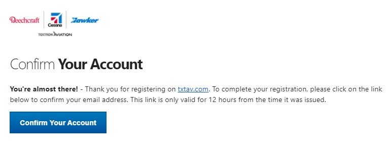 Screenshot of the Confirm Your Account email message.